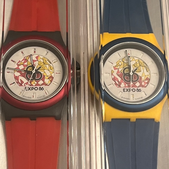 Vintage Men's Expo '86 Swatch Watch | NWT | Blue, Red - Picture 2 of 6